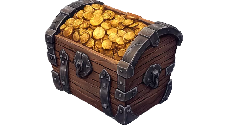 Money treasure chest